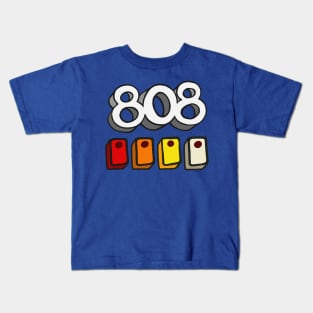 808 Drum Machine Button Grid Design - Electronic Music Fan Art Kids T-Shirt